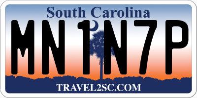 SC license plate MN1N7P