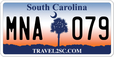 SC license plate MNA079