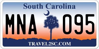 SC license plate MNA095