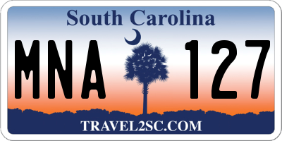 SC license plate MNA127