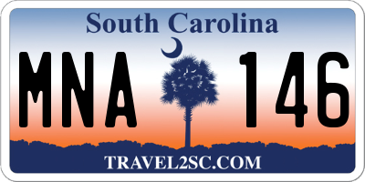 SC license plate MNA146