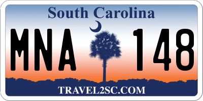 SC license plate MNA148