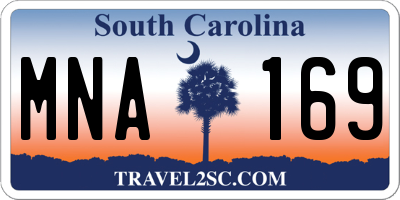 SC license plate MNA169