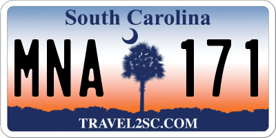 SC license plate MNA171