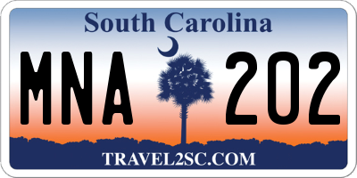 SC license plate MNA202