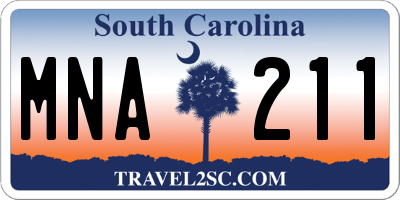 SC license plate MNA211