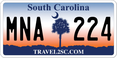 SC license plate MNA224