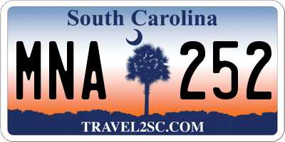 SC license plate MNA252