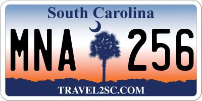 SC license plate MNA256