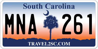 SC license plate MNA261