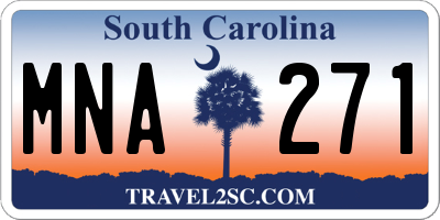 SC license plate MNA271