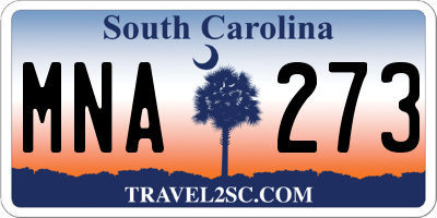 SC license plate MNA273