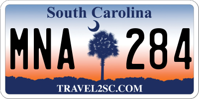SC license plate MNA284