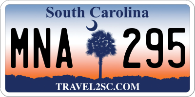 SC license plate MNA295
