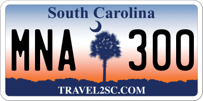 SC license plate MNA300