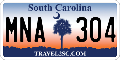 SC license plate MNA304