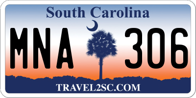 SC license plate MNA306