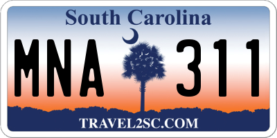 SC license plate MNA311
