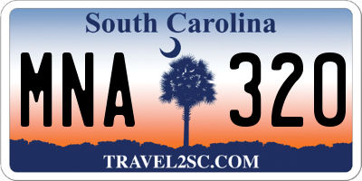 SC license plate MNA320