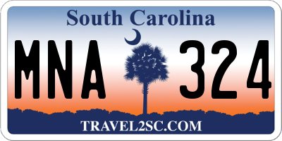 SC license plate MNA324