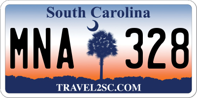 SC license plate MNA328