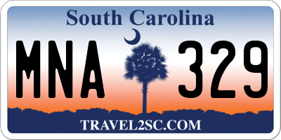 SC license plate MNA329