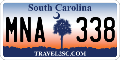 SC license plate MNA338