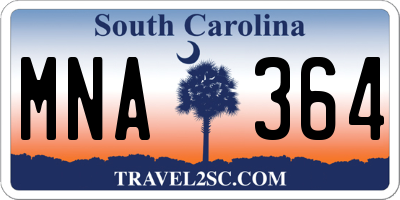 SC license plate MNA364