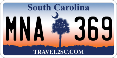 SC license plate MNA369