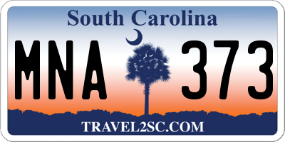 SC license plate MNA373