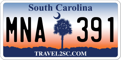 SC license plate MNA391