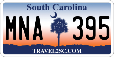 SC license plate MNA395