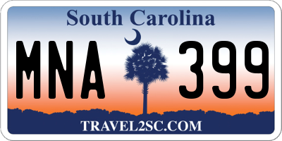 SC license plate MNA399