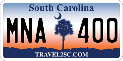 SC license plate MNA400
