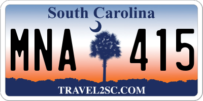 SC license plate MNA415