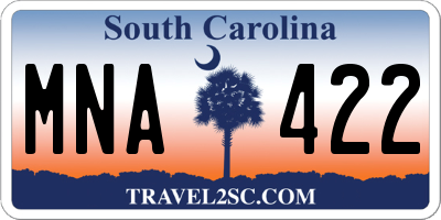SC license plate MNA422