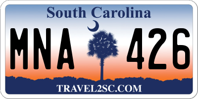 SC license plate MNA426