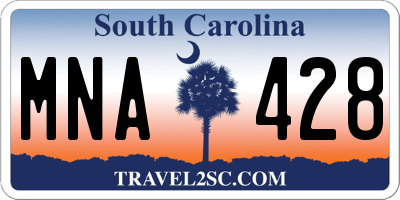 SC license plate MNA428