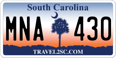 SC license plate MNA430