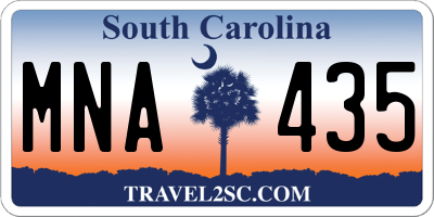 SC license plate MNA435