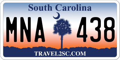 SC license plate MNA438