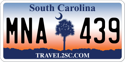 SC license plate MNA439