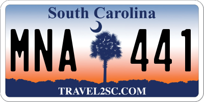 SC license plate MNA441