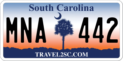 SC license plate MNA442