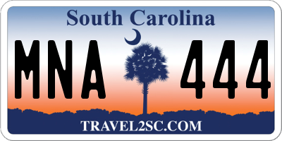 SC license plate MNA444