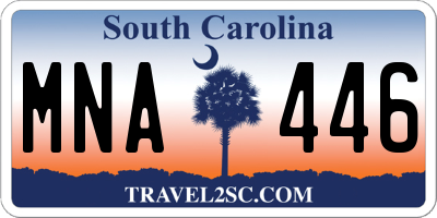 SC license plate MNA446