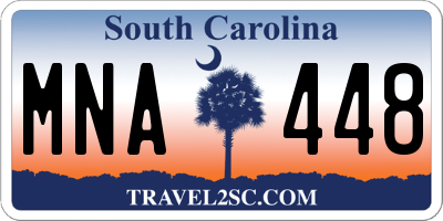 SC license plate MNA448