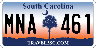 SC license plate MNA461