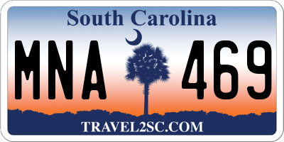 SC license plate MNA469