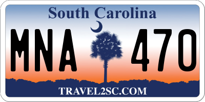 SC license plate MNA470